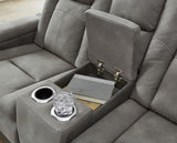 Next-Gen Slate Durapella Power Reclining Loveseat With Console