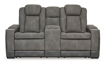 Next-Gen Slate Durapella Power Reclining Loveseat With Console
