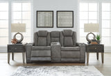 Next-Gen Slate Durapella Power Reclining Loveseat With Console
