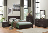 Lorenzi Dark Brown Youth Upholstered Platform Bedroom Set