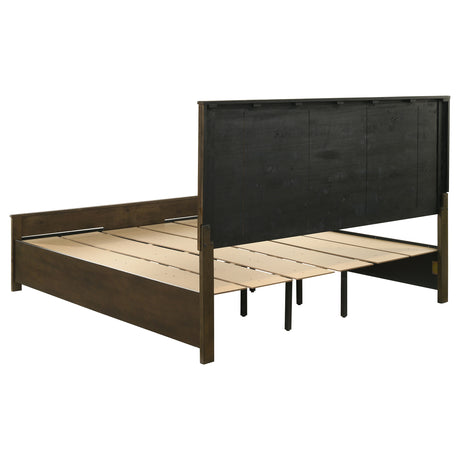 Woodmont Rustic Golden Brown Eastern King Storage Bed