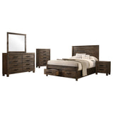 Woodmont Rustic Golden Brown 5-Piece Queen Bedroom Set