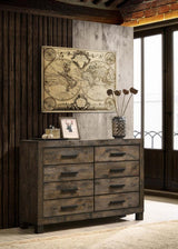 Woodmont 8-Drawer Dresser Rustic Golden Brown