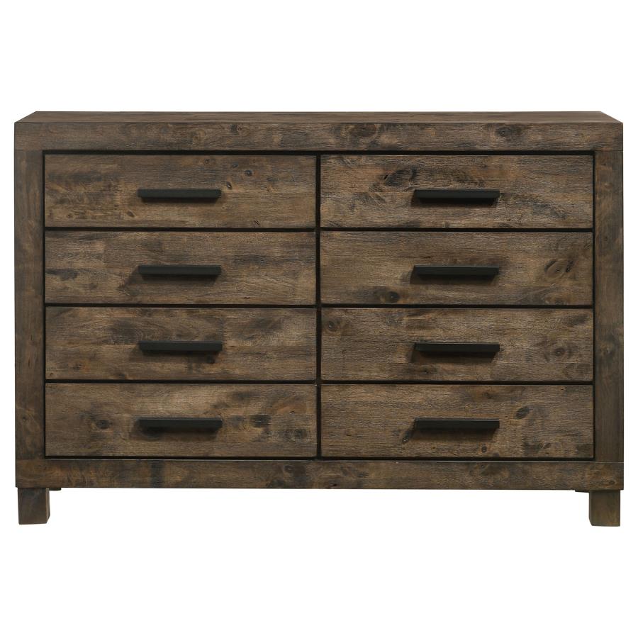 Woodmont 8-Drawer Dresser Rustic Golden Brown