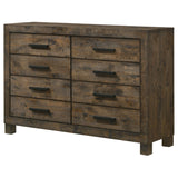 Woodmont 8-Drawer Dresser Rustic Golden Brown