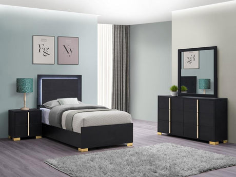 Marceline Black 4-Piece Twin Bedroom Set