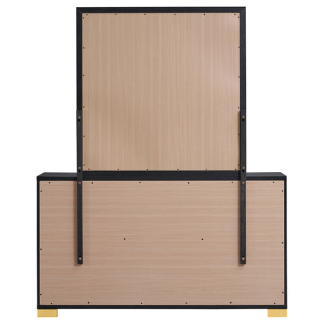 Marceline Black 6-Drawer Dresser With Mirror