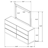 Winslow Smokey Walnut 6-Drawer Dresser With Mirror