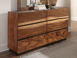 Winslow 6-Drawer Dresser Smokey Walnut And Coffee Bean