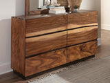 Winslow 6-Drawer Dresser Smokey Walnut And Coffee Bean