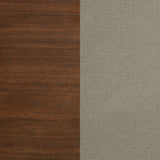 Maderia Walnut 57-Inch Upholstered Eastern King Panel Bed