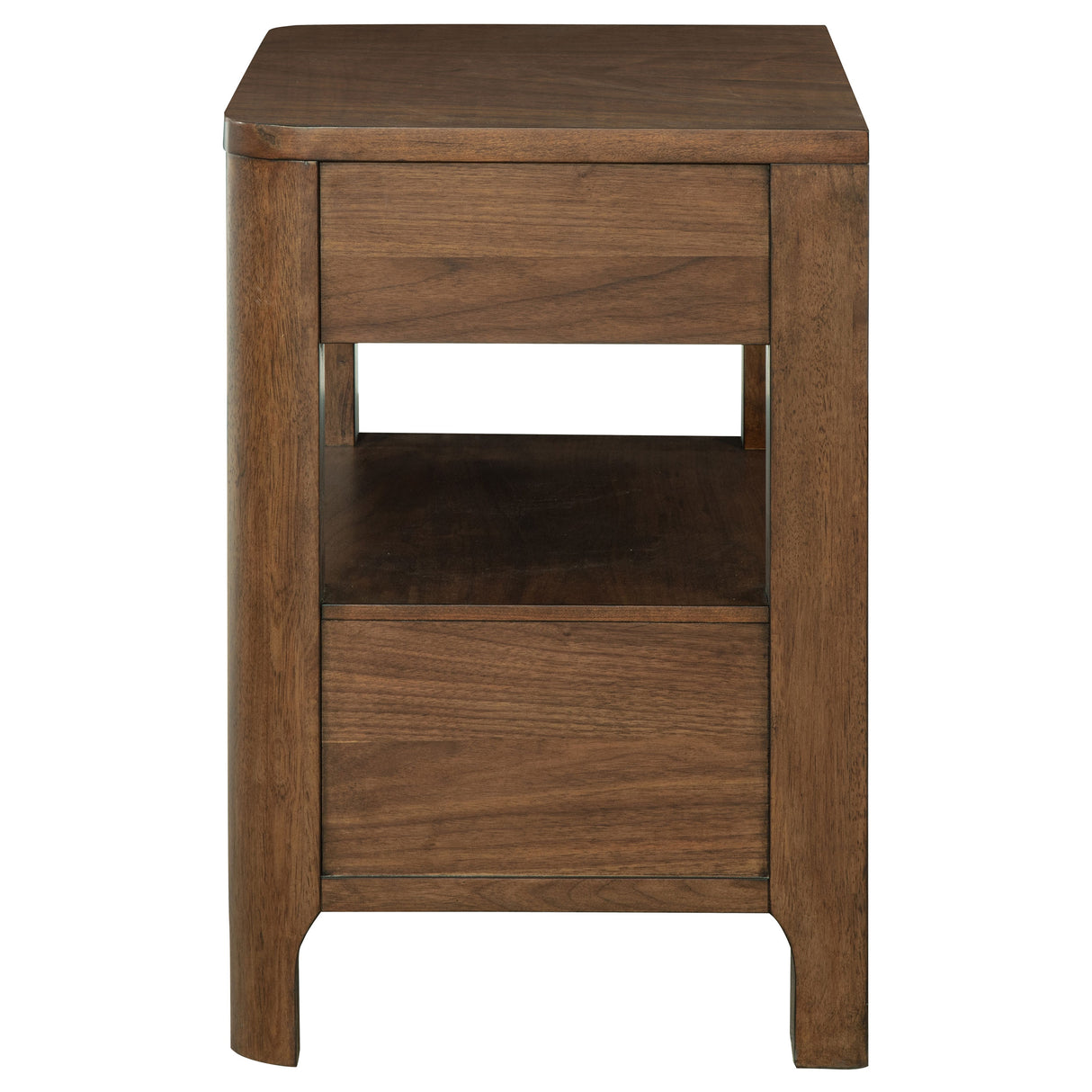 Maderia Walnut 2-Drawer Nightstand Bedside Table