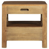 Maderia Walnut 2-Drawer Nightstand Bedside Table