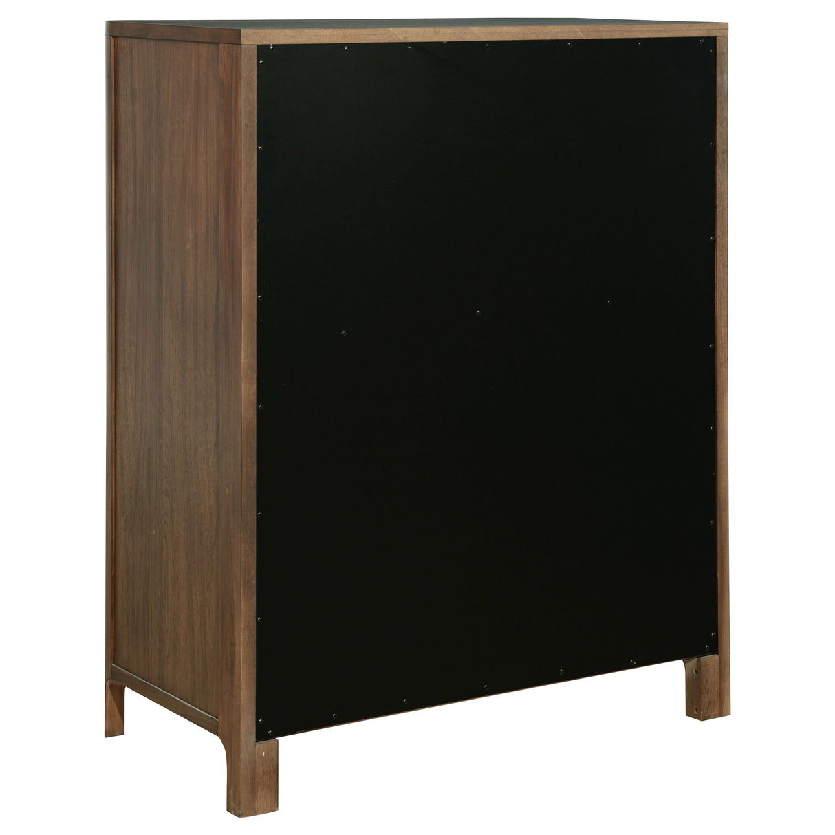 Maderia Walnut 5-Drawer Chest Of Drawers