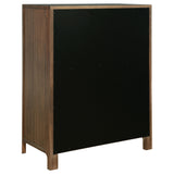 Maderia Walnut 5-Drawer Chest Of Drawers