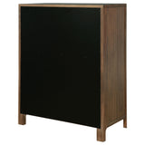 Maderia Walnut 5-Drawer Chest Of Drawers
