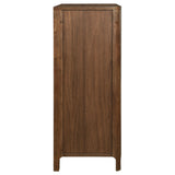 Maderia Walnut 5-Drawer Chest Of Drawers