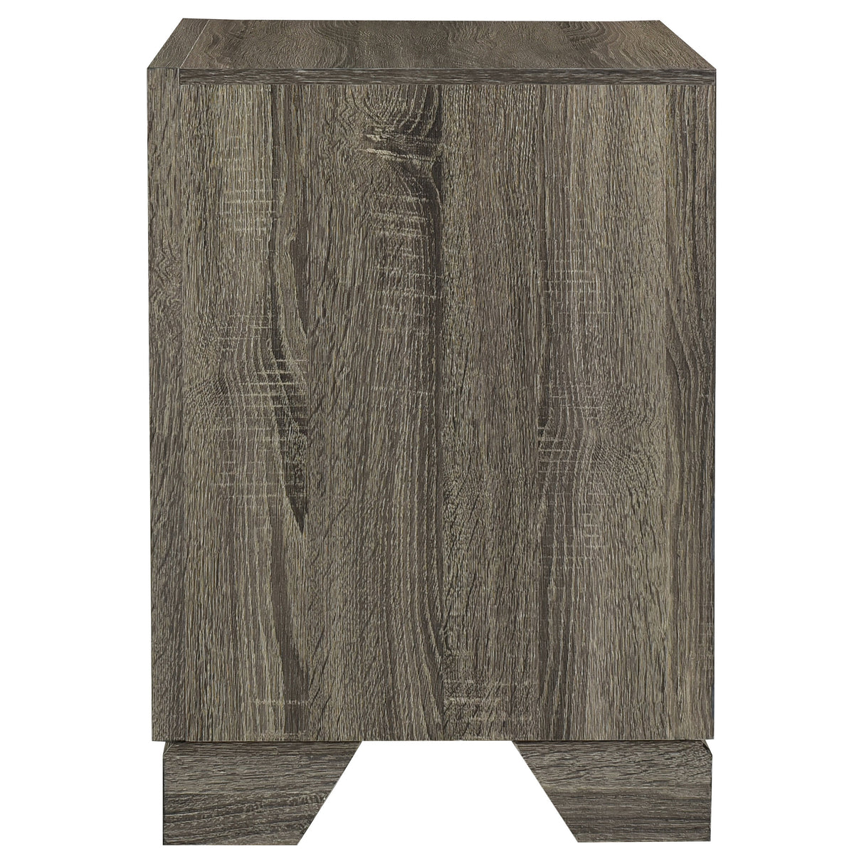 Wright Brown Oak 2-Drawer Nightstand Bedside Table