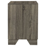 Wright Brown Oak 2-Drawer Nightstand Bedside Table