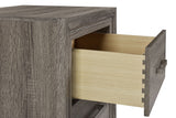 Wright Brown Oak 2-Drawer Nightstand Bedside Table