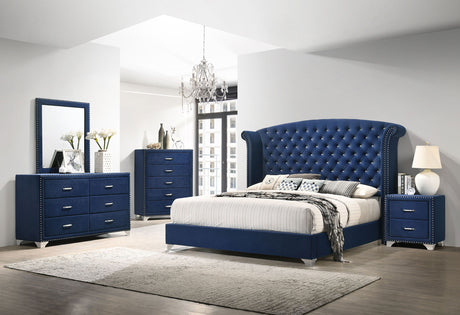 Melody Pacific Blue 5-Piece California King Bedroom Set