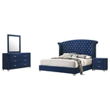 Melody Pacific Blue 4-Piece Queen Bedroom Set