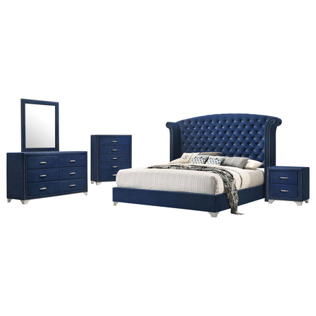 Melody Pacific Blue 5-Piece Queen Bedroom Set