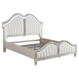 Evangeline Ivory And Silver Oak Upholstered Platform Bedroom Set