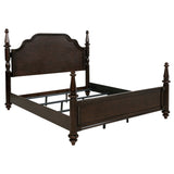 Andover Dark Oak 63-Inch Four Poster Eastern King Bed