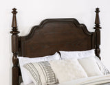 Andover Dark Oak 63-Inch Four Poster California King Bed