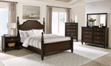 Andover Dark Oak 63-Inch Four Poster California King Bed