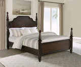 Andover Dark Oak 63-Inch Four Poster Queen Bed