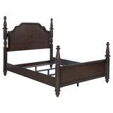 Andover Dark Oak 63-Inch Four Poster Queen Bed