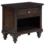 Andover Dark Oak 1-Drawer Nightstand Bedside Table