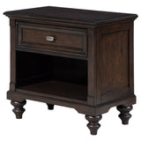 Andover Dark Oak 1-Drawer Nightstand Bedside Table
