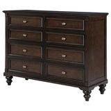 Andover Dark Oak 8-Drawer Dresser Cabinet