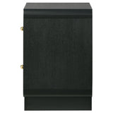 Cavelle Black 2-Drawer Nightstand Bedside Table Black