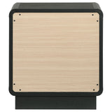 Cavelle Black 2-Drawer Nightstand Bedside Table Black