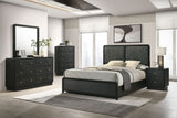 Cavelle Black 2-Drawer Nightstand Bedside Table Black