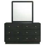 Cavelle Black 6-Drawer Dresser And Mirror Black