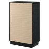 Cavelle Black 5-Drawer Chest Of Drawers Black