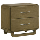 Amsbury Nutmeg 2-Drawer Nightstand Bedside Table