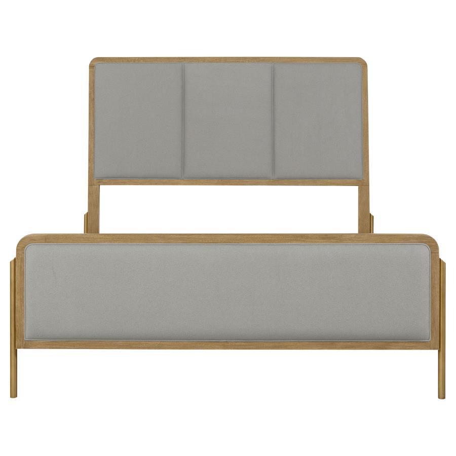 Arini Upholstered Eastern Sand Wash And Grey Bedroom Set