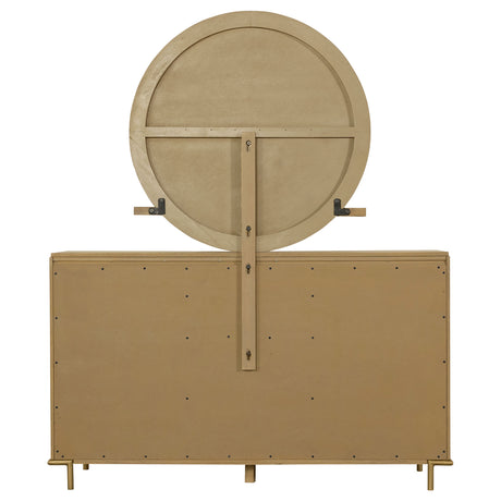 Arini Sand Wash 8-Drawer Dresser With Mirror