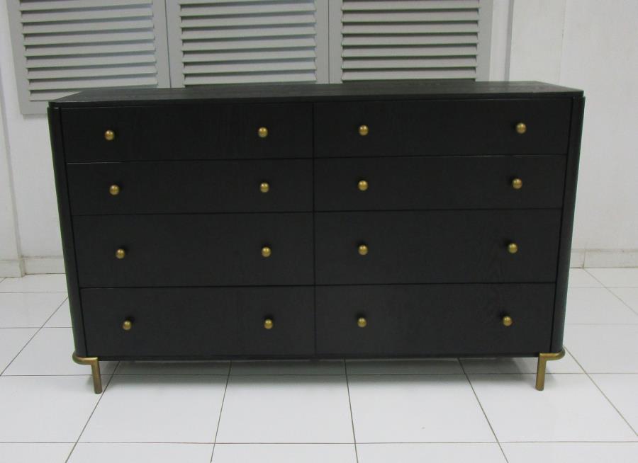 Arini 8-drawer Dresser Black
