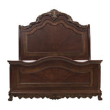 Park Cherry With Gold Tipping Queen Sleigh Bed