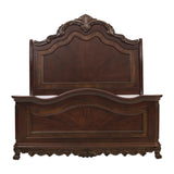 Park Cherry With Gold Tipping Eastern King Sleigh Bed