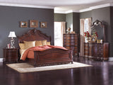 Park Cherry With Gold Tipping California King Sleigh Bed