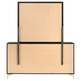 Kendall Black 6-Drawer Dresser With Mirror