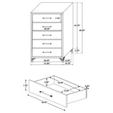 Lucia Beige / White 5-Piece Eastern King Bedroom Set And